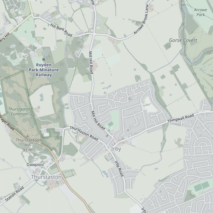 Map of Irby and the surrounding streets